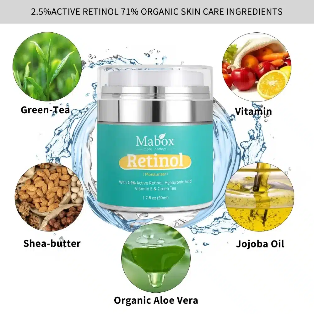 MELAO Retinol 2.5% Moisturizer Cream Anti Aging and Reduces Wrinkles and Fine Lines Day and Night Retinol Cream Drop shipping 18