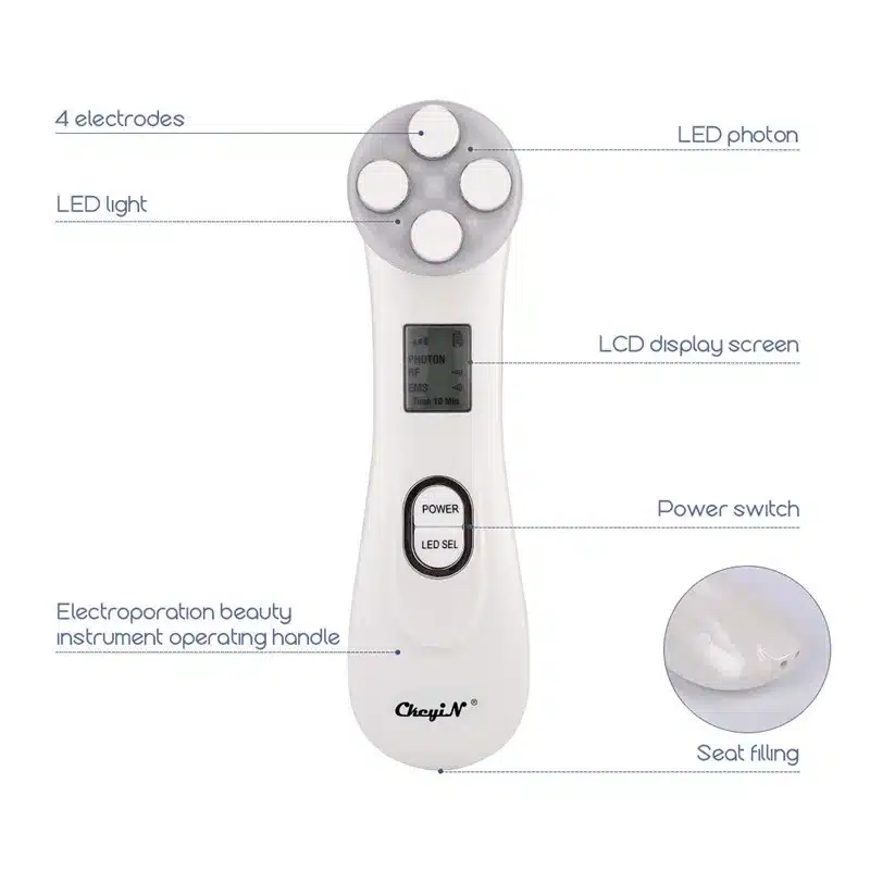 RF EMS Electroporation LED Photon Light Therapy Beauty Device Anti Aging Face Lifting Tightening Eye Facial Skin Care Tools 38 8