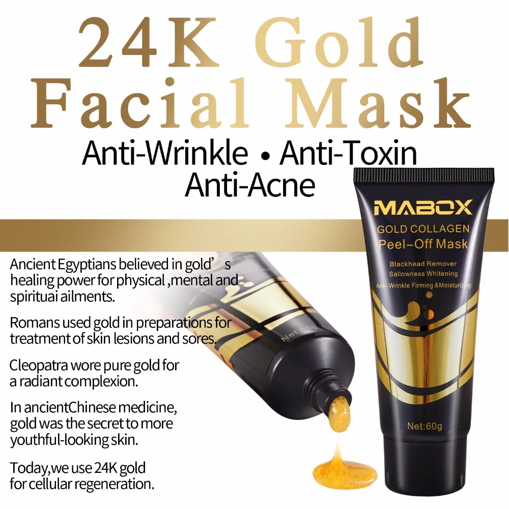 24K Gold Face Mask for Anti Aging Anti Wrinkle Facial Treatment Pore Minimizer, Acne Scar Treatment & Blackhead Remover 21