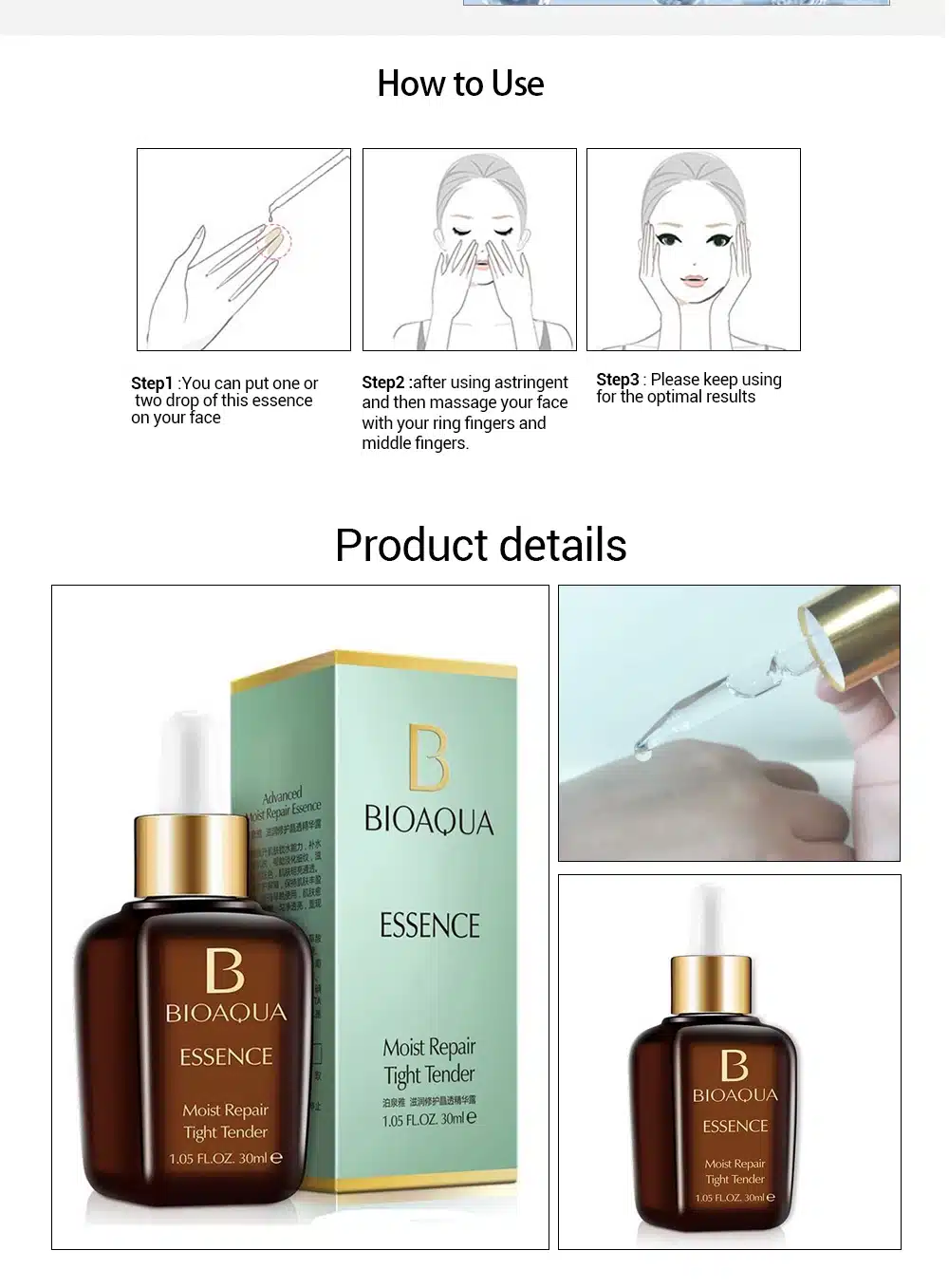 BIOAQUA Hyaluronic Acid Liquid Anti Wrinkle Skin Care Whitening Moisturizing Face Care Anti Aging Collagen Essence Liquid Serum 14