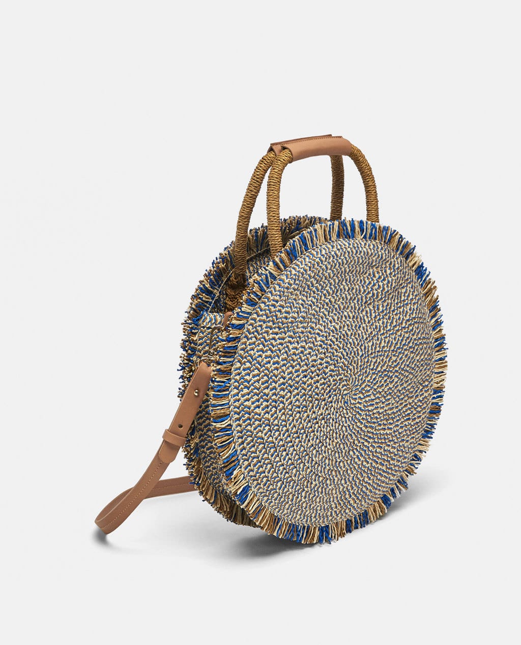 2019 Fashion New tassel Handbag High quality Straw bag Women beach woven bag Round Tote fringed beach wovenShoulder Travel bag 12