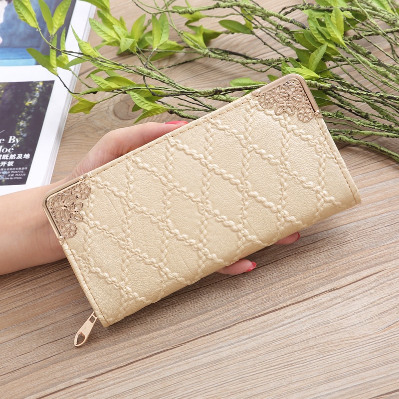 2019 New Girl Purse Black Korean Women's Wallet Long Fashion Clutch Bag Diamond Buckle Wallet Card Bags Evening Bag Wallets Men 11