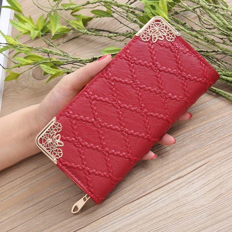 2019 New Girl Purse Black Korean Women's Wallet Long Fashion Clutch Bag Diamond Buckle Wallet Card Bags Evening Bag Wallets Men 18