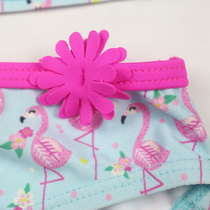 New Hot Baby Girl Split Bikini Girl Swan Pattern Beach Wear Children's Swimwear Girls Split Bikini Kids Cake Layer Swimsuit 3