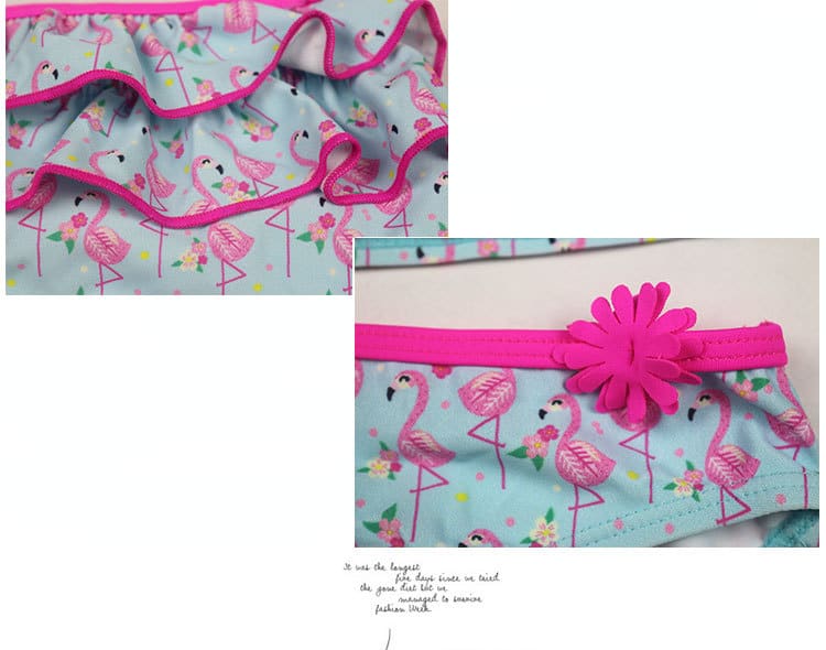 New Hot Baby Girl Split Bikini Girl Swan Pattern Beach Wear Children's Swimwear Girls Split Bikini Kids Cake Layer Swimsuit 6