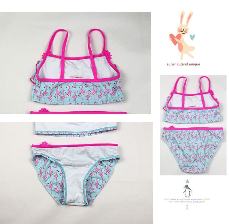New Hot Baby Girl Split Bikini Girl Swan Pattern Beach Wear Children's Swimwear Girls Split Bikini Kids Cake Layer Swimsuit 8