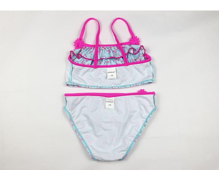 New Hot Baby Girl Split Bikini Girl Swan Pattern Beach Wear Children's Swimwear Girls Split Bikini Kids Cake Layer Swimsuit 9