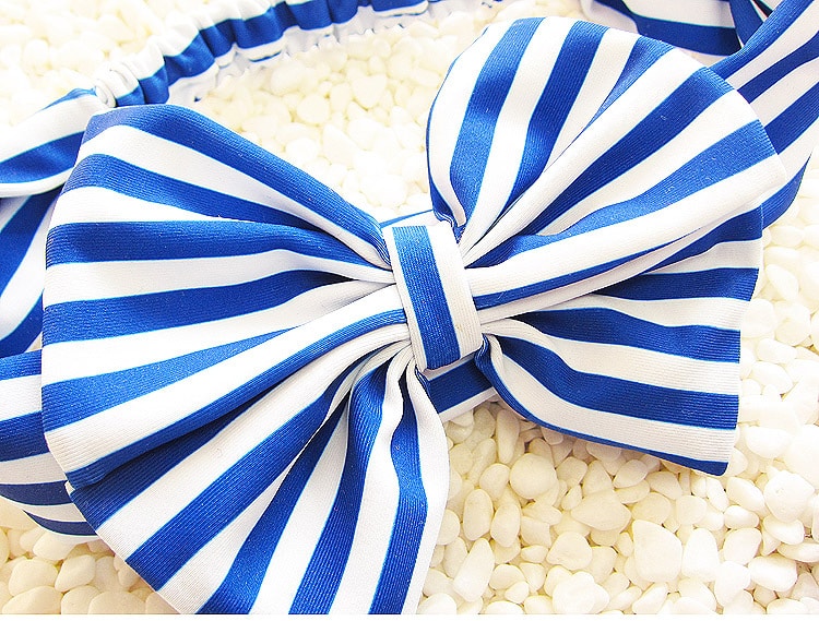 Children Swimsuits For Girls Baby Kids Beach One Piece Swimwear Navy Style Blue Striped Bathing Suit 2-9 Years Swimming Clothing 23