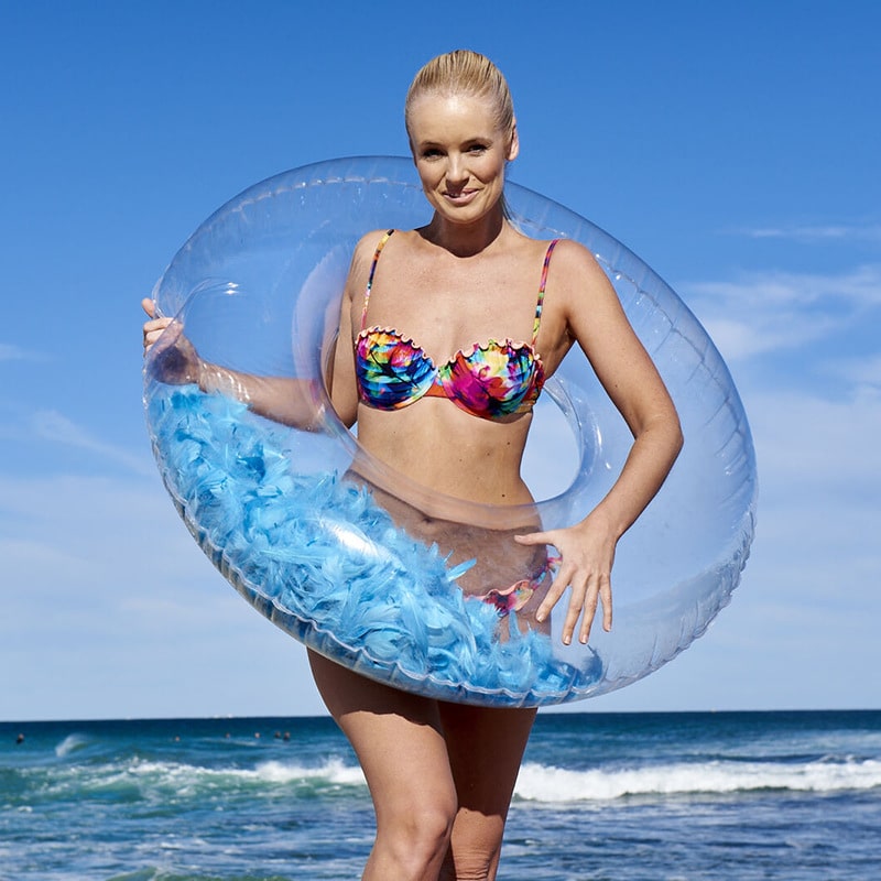 Newest Design Inflatable Feathers Swimming Ring Blue Pink Adult & Kid Swim Circle Tube Beach Summer Water Party Pool Toys 18