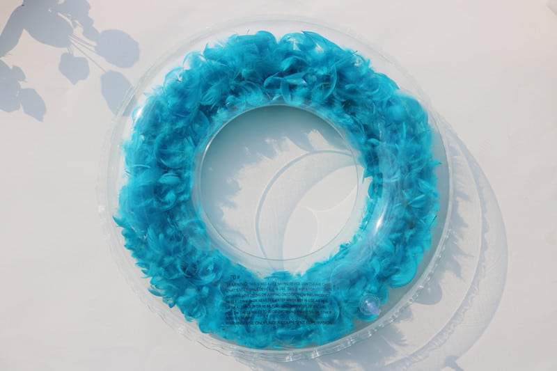 Newest Design Inflatable Feathers Swimming Ring Blue Pink Adult & Kid Swim Circle Tube Beach Summer Water Party Pool Toys 25