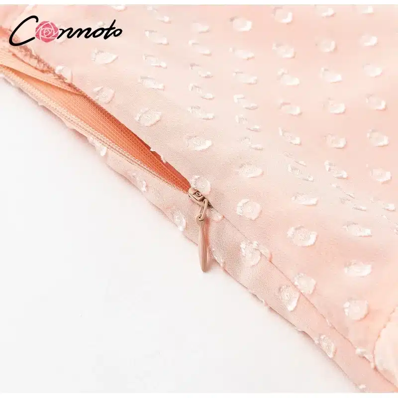 Conmoto Casual Polka Dot Short Dress Girls 2019 Summer NEW One-Shoulder Sleeveless Ruffle Chiffon Dress Women Vestidos 22