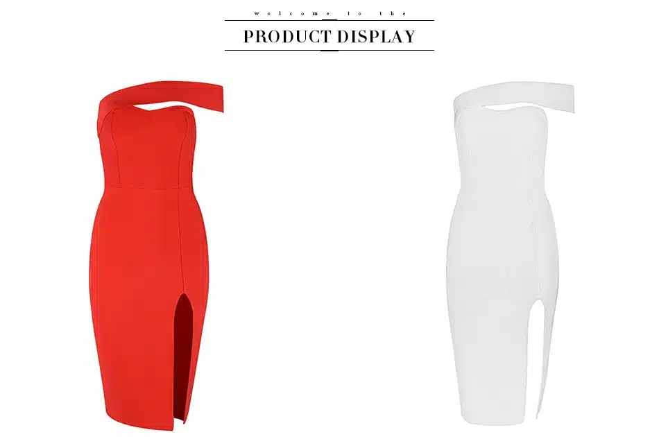 Seamyla 2019 Bandage Dress Sexy White Black Red One Shoulder Bodycon Summer Dress For Women New Celebrity Party Dresses Vestidos 15