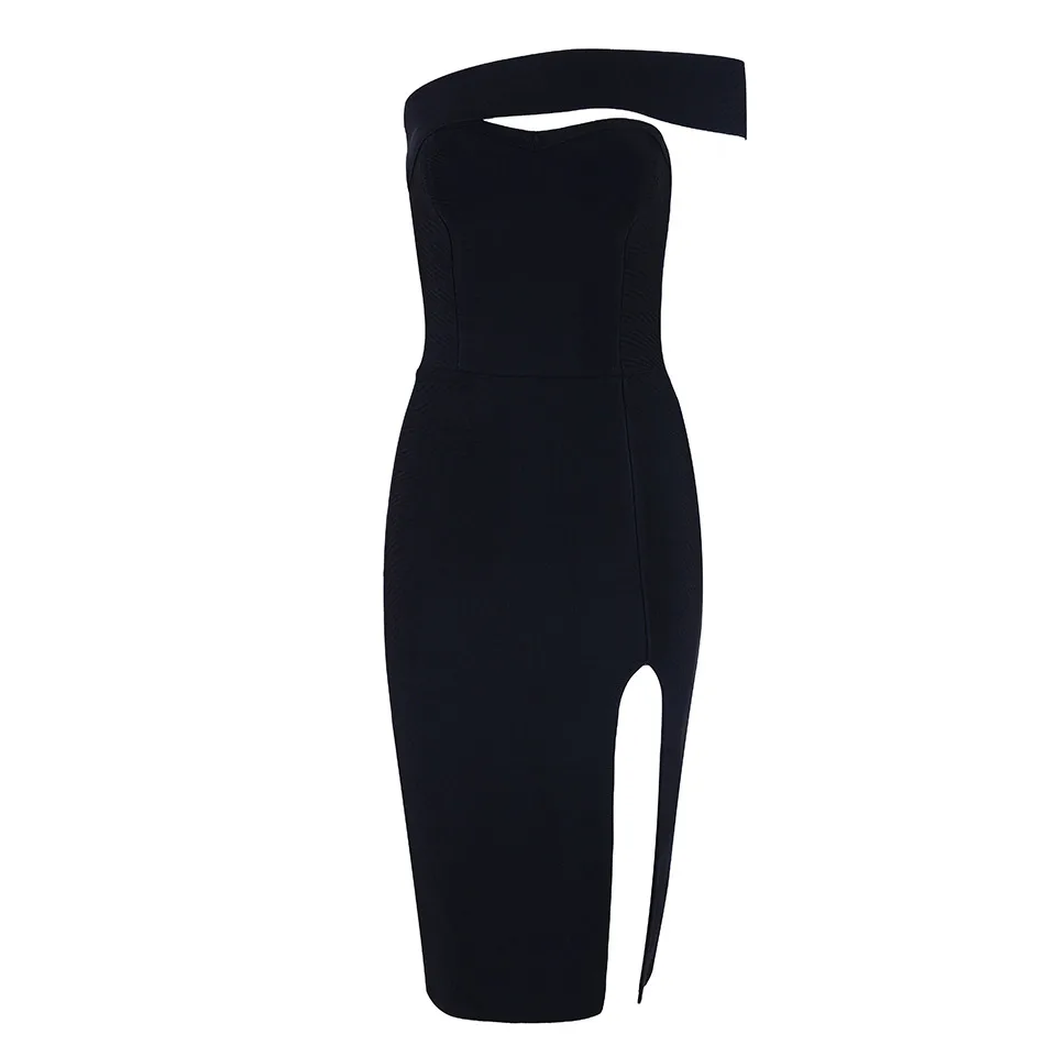 Seamyla 2019 Bandage Dress Sexy White Black Red One Shoulder Bodycon Summer Dress For Women New Celebrity Party Dresses Vestidos 16