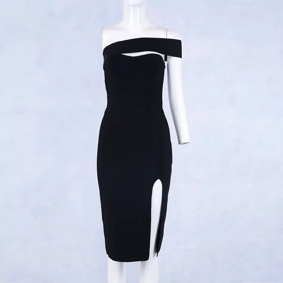 Seamyla 2019 Bandage Dress Sexy White Black Red One Shoulder Bodycon Summer Dress For Women New Celebrity Party Dresses Vestidos 20