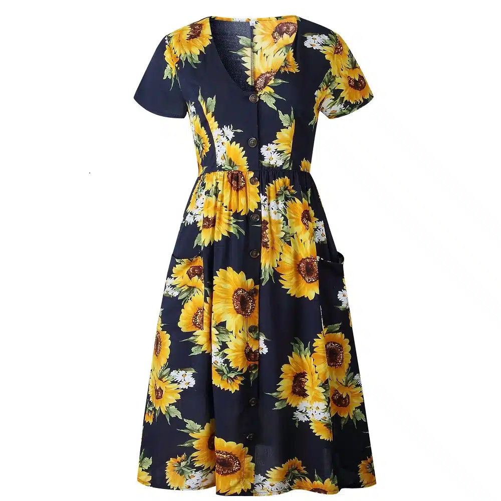 VIEUNSTA Polka Dot Print Sundress 2019 Strapless Ruffle Sashes Tied Bow A-Line Dress Women Button Backless Summer Beach Dresses 78