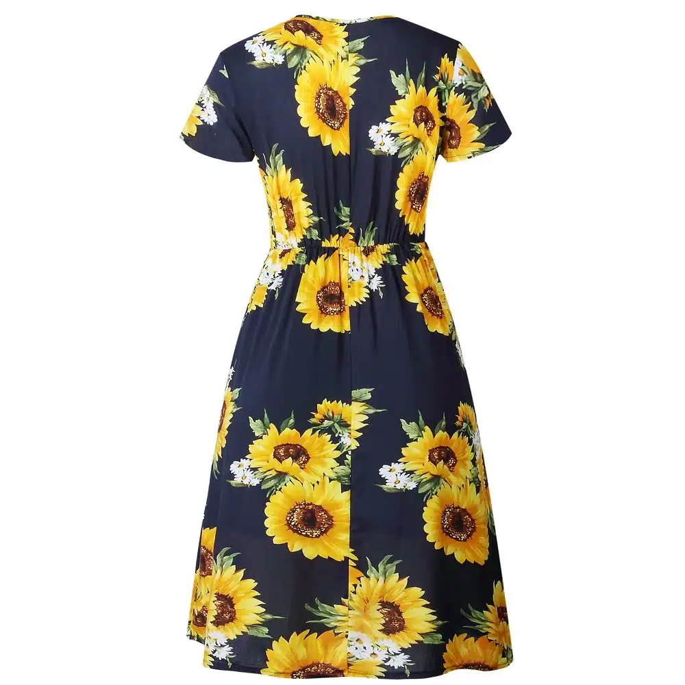 VIEUNSTA Polka Dot Print Sundress 2019 Strapless Ruffle Sashes Tied Bow A-Line Dress Women Button Backless Summer Beach Dresses 79