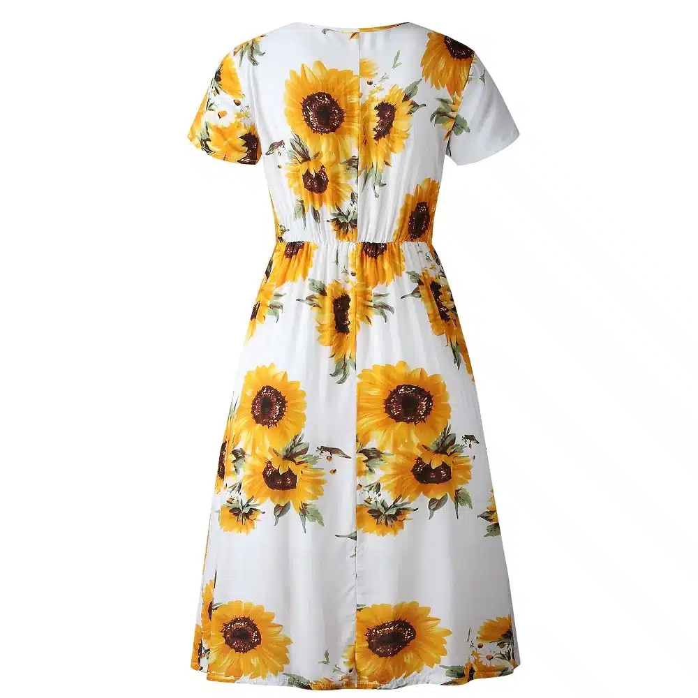 VIEUNSTA Polka Dot Print Sundress 2019 Strapless Ruffle Sashes Tied Bow A-Line Dress Women Button Backless Summer Beach Dresses 82