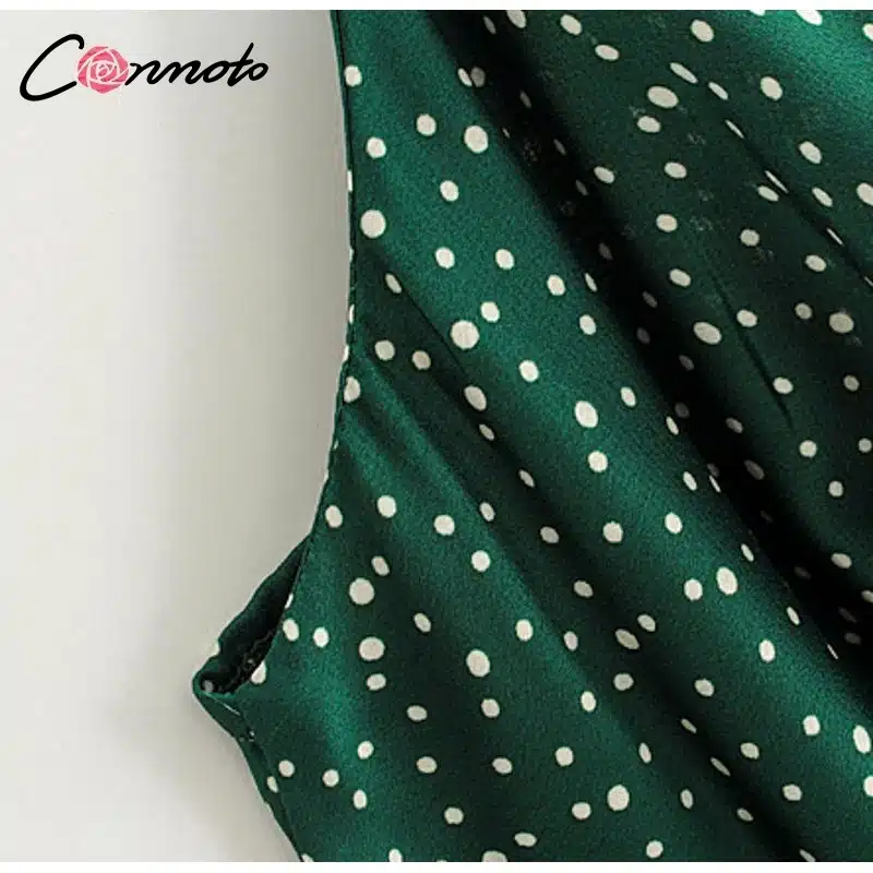 Conmoto 2019 Summer Fashion Strap Backless Stain Short Dress Women Casual High Street Polka Dot Dress Beach Holiday Vestidos 21