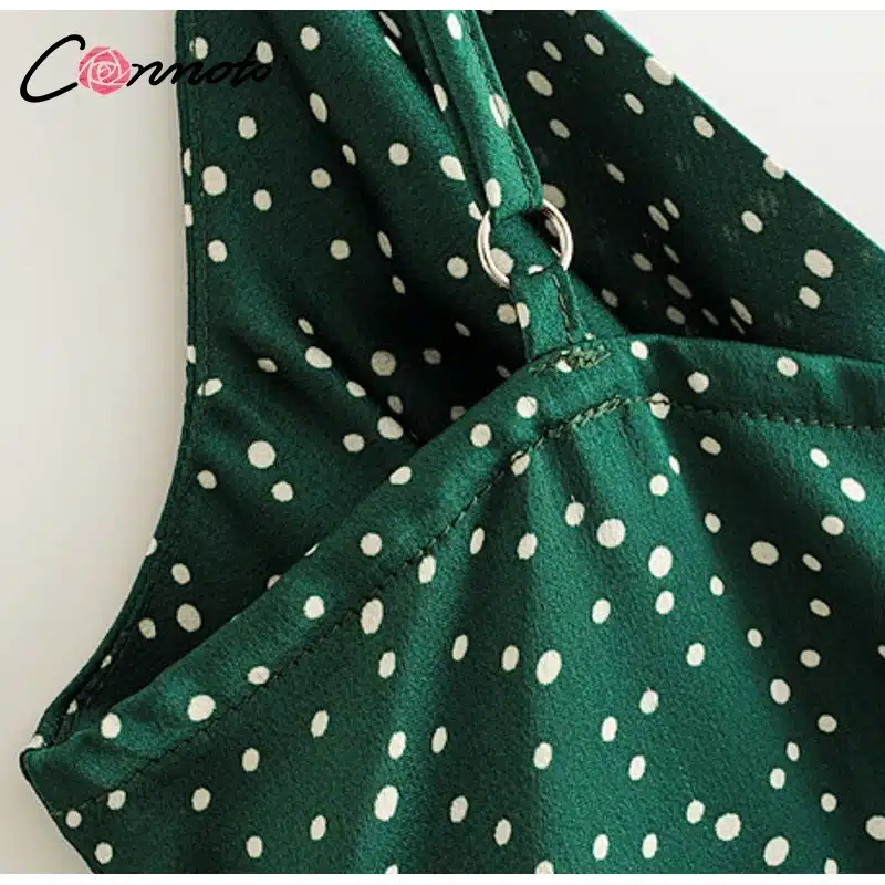 Conmoto 2019 Summer Fashion Strap Backless Stain Short Dress Women Casual High Street Polka Dot Dress Beach Holiday Vestidos 22