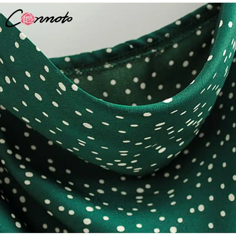 Conmoto 2019 Summer Fashion Strap Backless Stain Short Dress Women Casual High Street Polka Dot Dress Beach Holiday Vestidos 24
