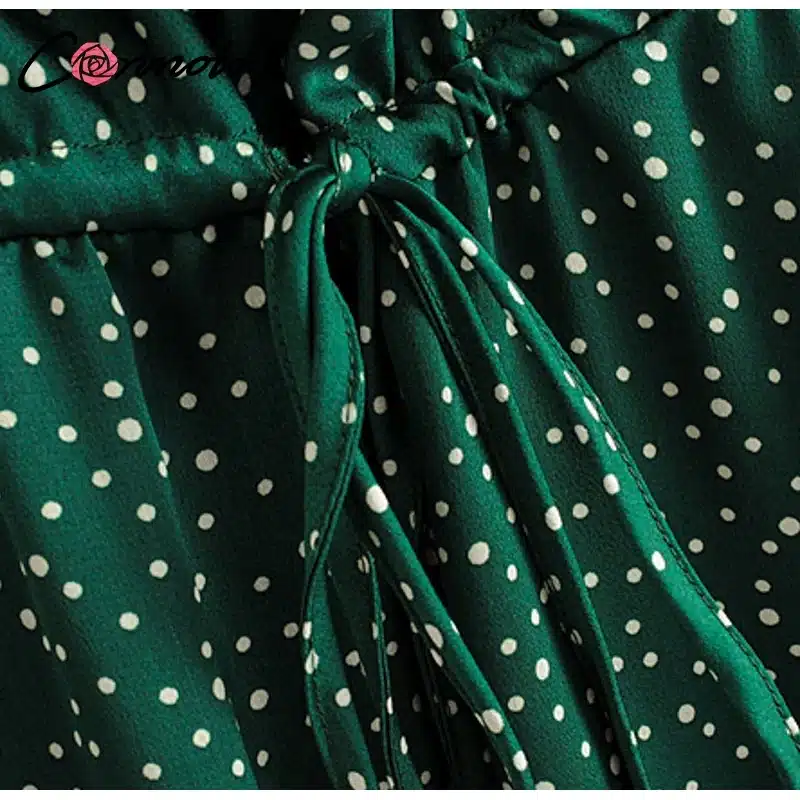 Conmoto 2019 Summer Fashion Strap Backless Stain Short Dress Women Casual High Street Polka Dot Dress Beach Holiday Vestidos 25