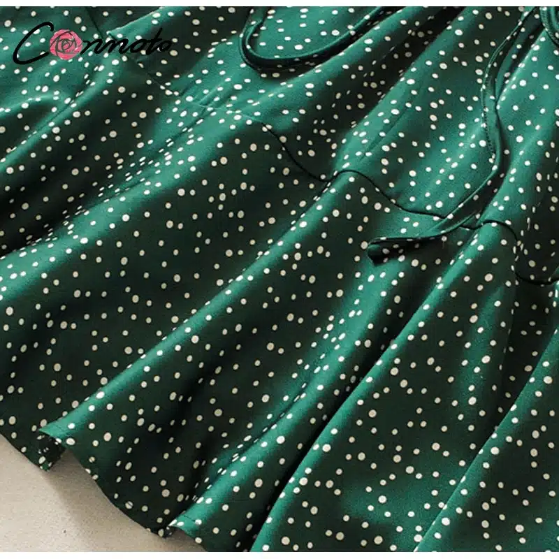 Conmoto 2019 Summer Fashion Strap Backless Stain Short Dress Women Casual High Street Polka Dot Dress Beach Holiday Vestidos 26