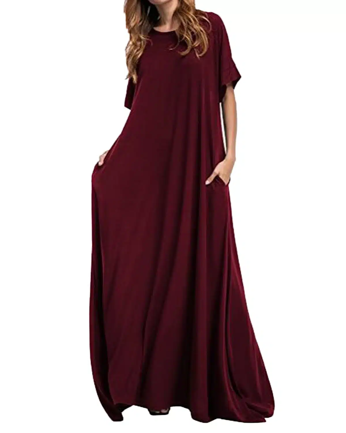Women Half Sleeve Solid Round Neck Long Maxi Dress ZANZEA 2019 Casual Loose Long Elegant Robe Bodycon Dresses Vestidos Plus Size 8