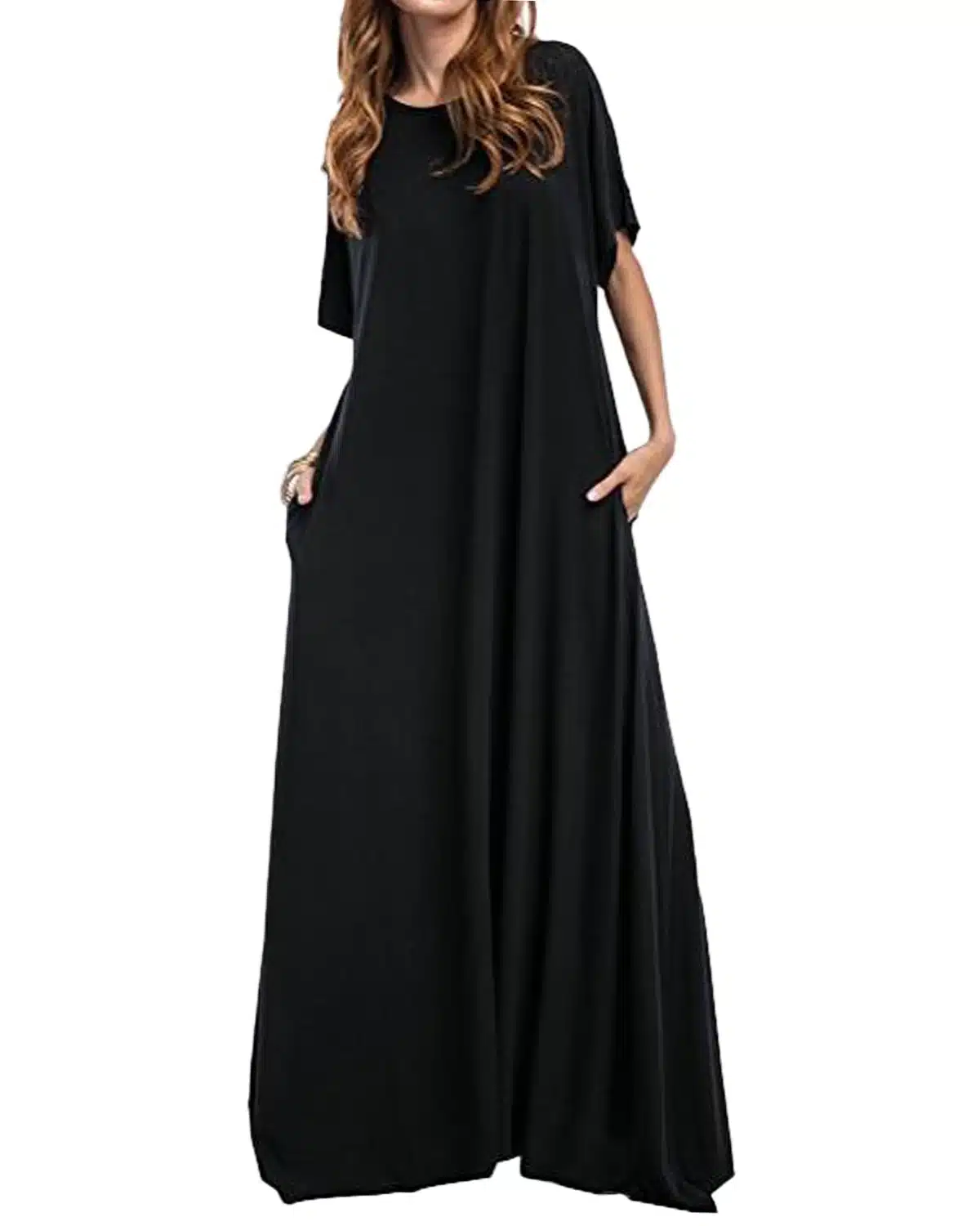 Women Half Sleeve Solid Round Neck Long Maxi Dress ZANZEA 2019 Casual Loose Long Elegant Robe Bodycon Dresses Vestidos Plus Size 11