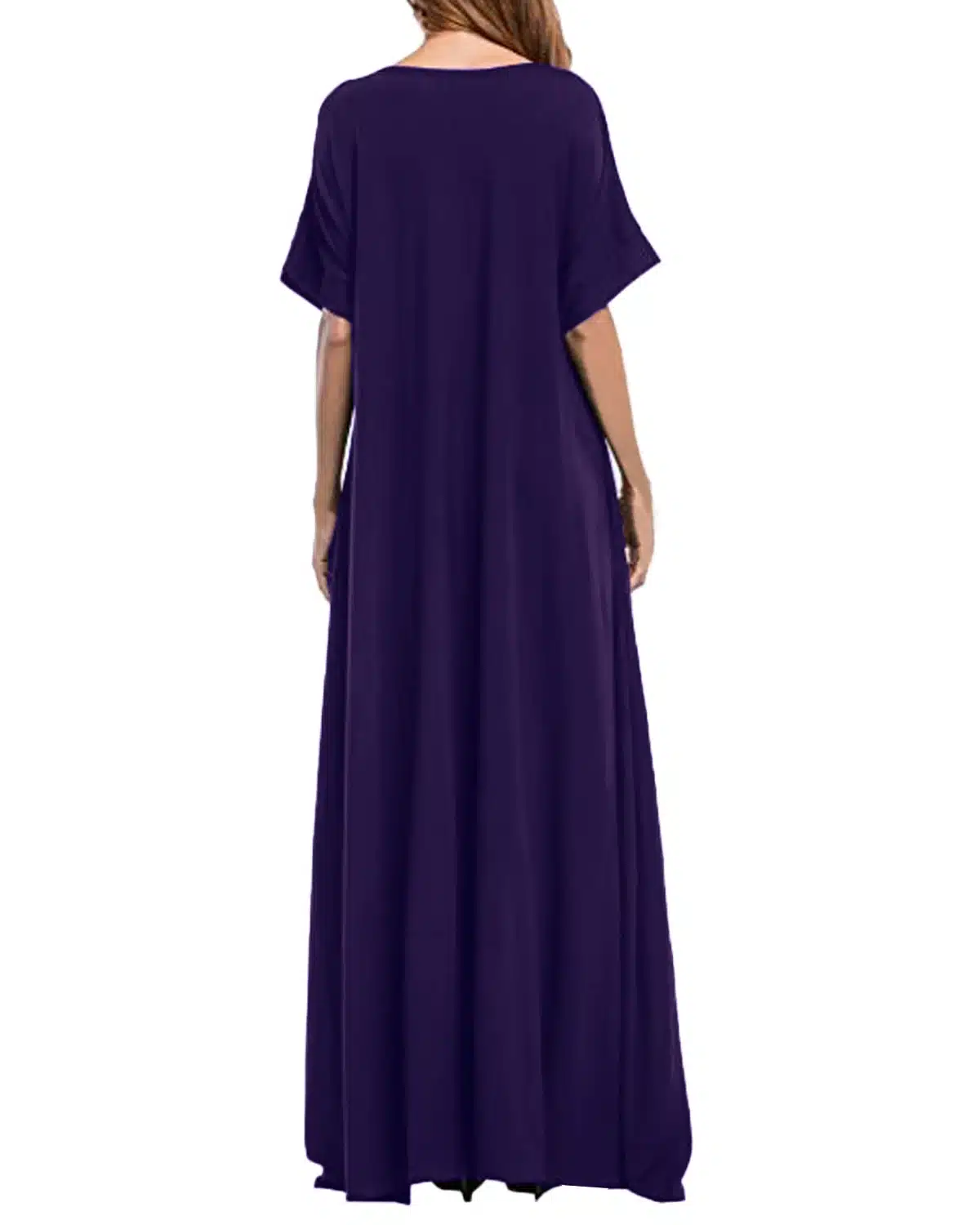 Women Half Sleeve Solid Round Neck Long Maxi Dress ZANZEA 2019 Casual Loose Long Elegant Robe Bodycon Dresses Vestidos Plus Size 18