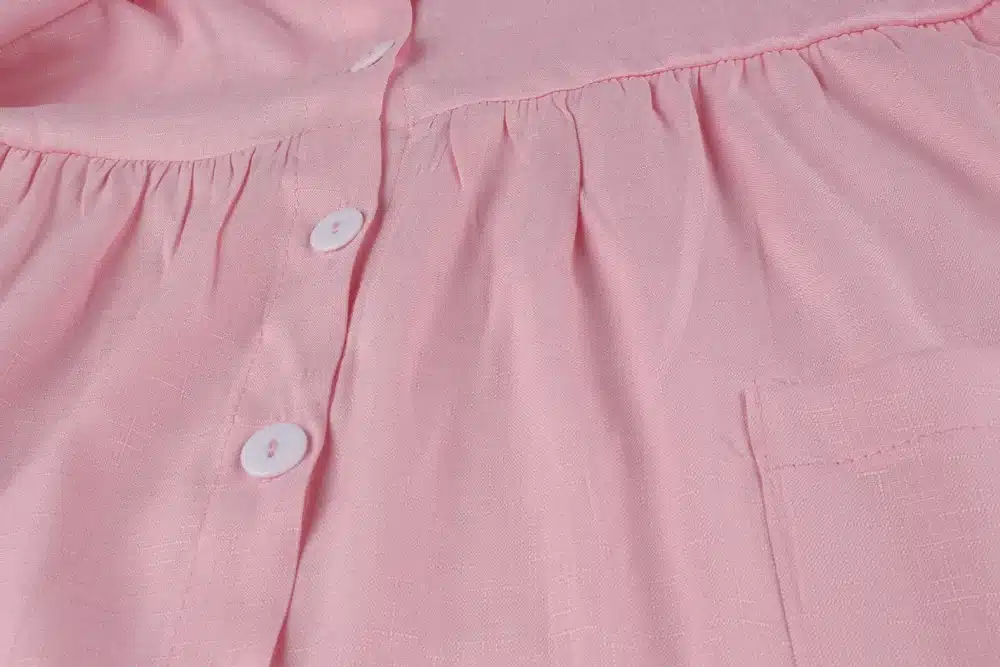 VIEUNSTA 2019 Summer Dress Women Sexy V-neck Buttons Elegant Party Dress Casual Short Sleeve Pockets Loose Mini Dresses Vestidos 27
