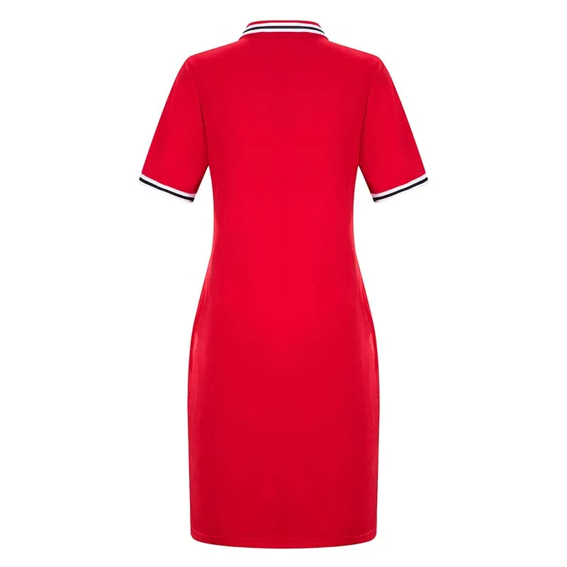 2019 New Fashion Women Polo Dress Big Size 6XL Oversized Above Knee Mini Dresses Work Party Female Elegant Oversized Vestidos 15
