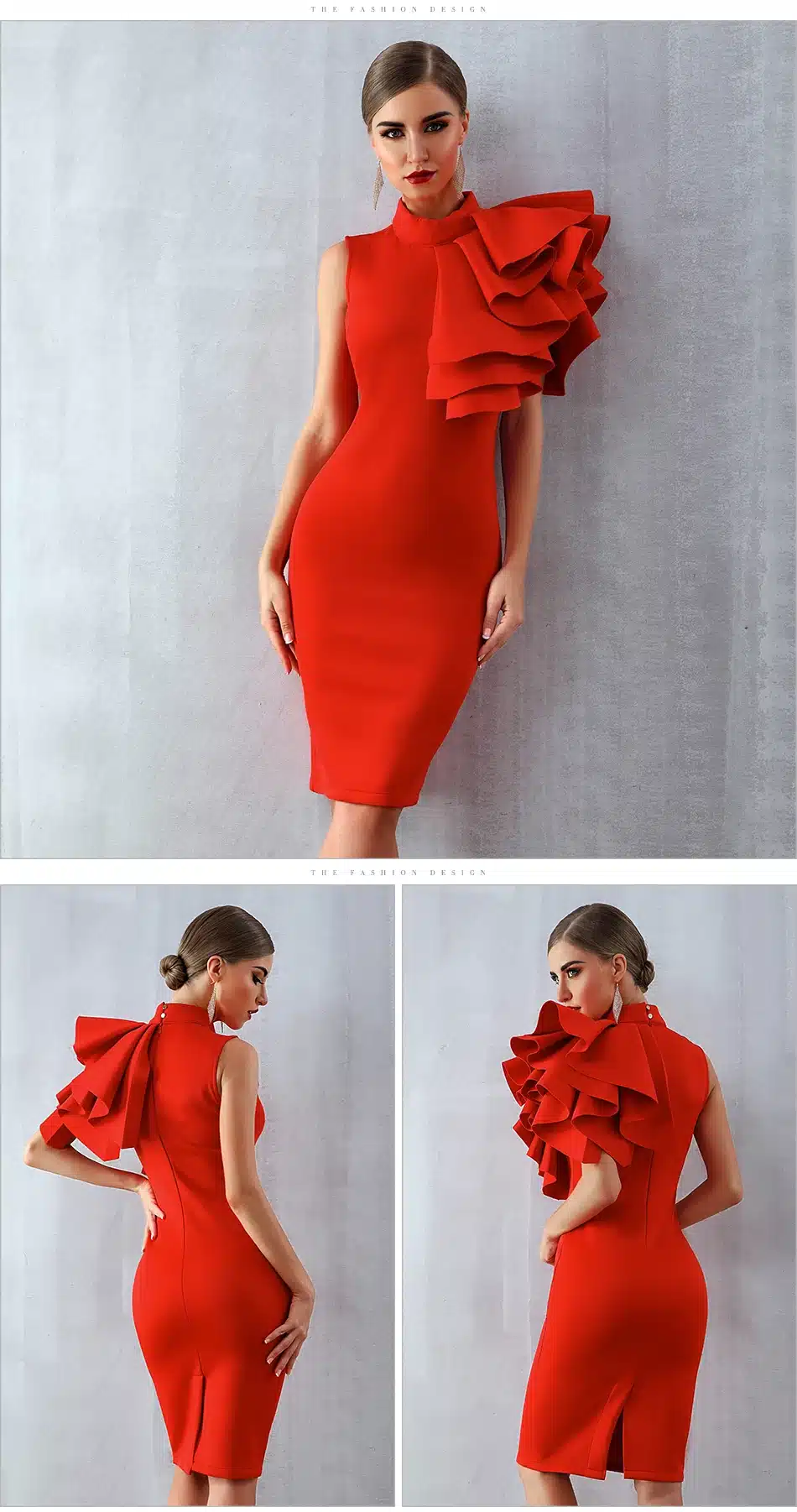 Adyce 2019 New Summer Women Celebrity Party Dress Vestidos Sexy White Red Sleeveless Ruffles Bodycon Midi Bodycon Club Dresses 14