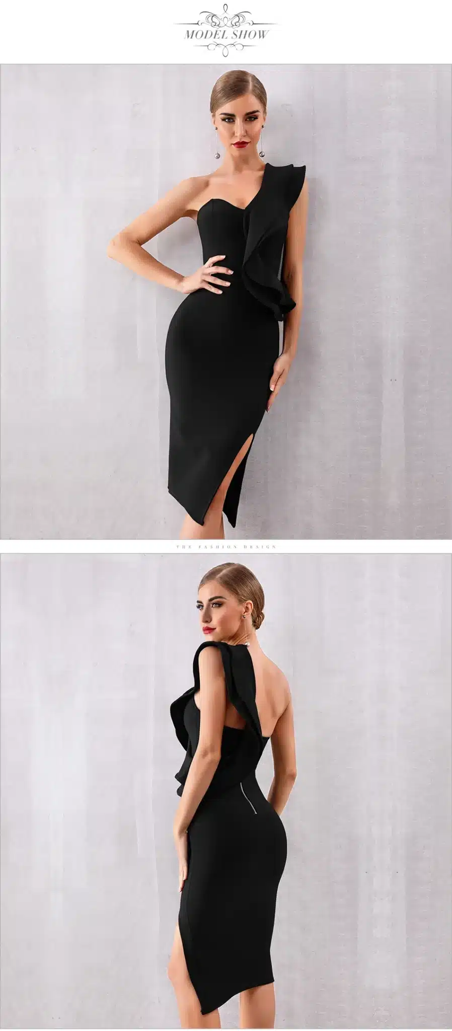 ADYCE 2019 New Summer Women Bandage Dress Celebrity Evening Party Dresses Sexy One Shoulder Ruffles Bodycon Club Dress Vestidos 13