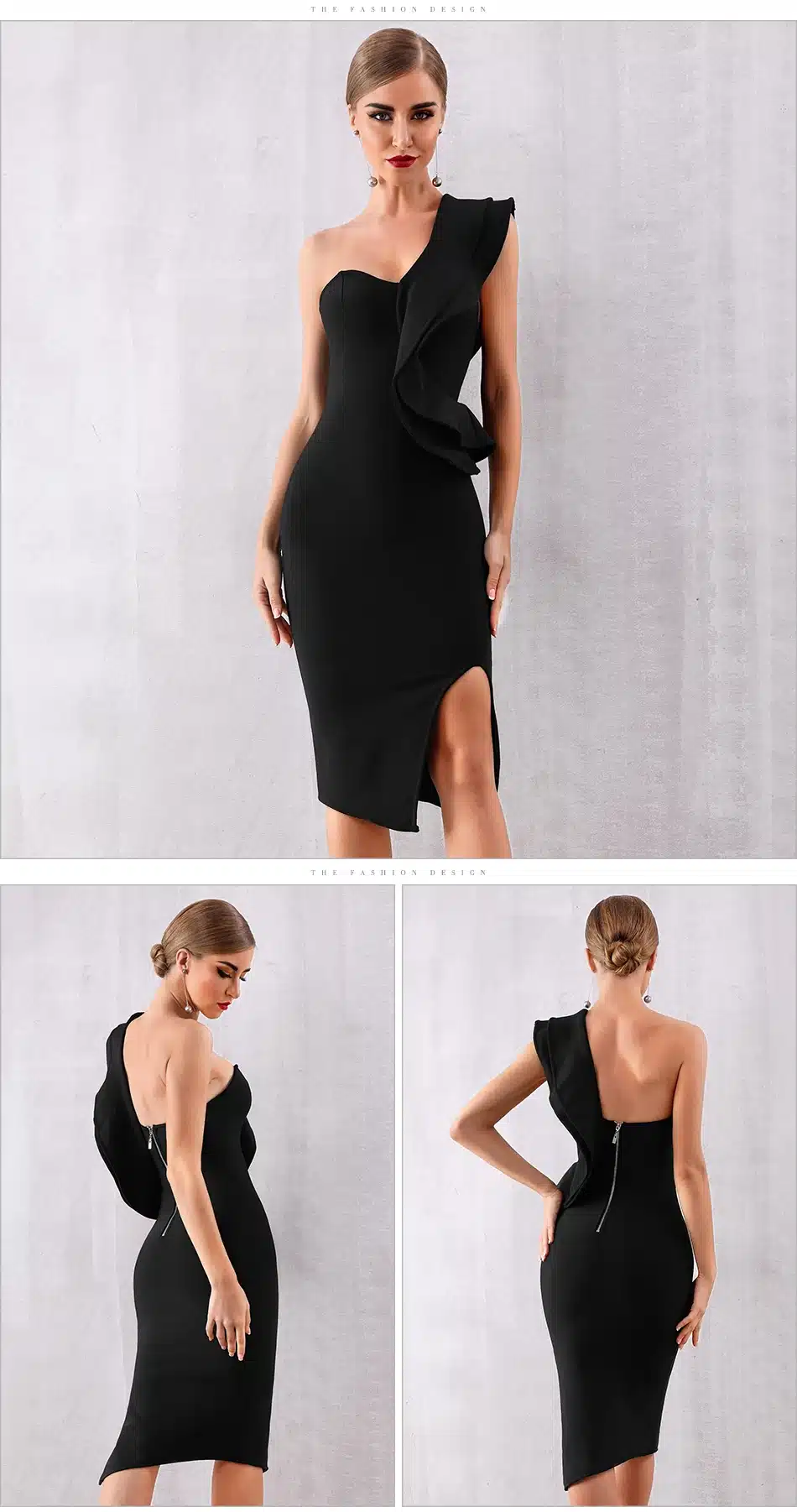 ADYCE 2019 New Summer Women Bandage Dress Celebrity Evening Party Dresses Sexy One Shoulder Ruffles Bodycon Club Dress Vestidos 14