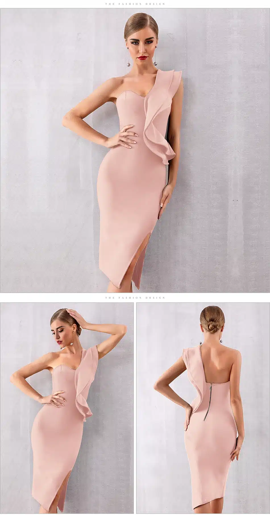 ADYCE 2019 New Summer Women Bandage Dress Celebrity Evening Party Dresses Sexy One Shoulder Ruffles Bodycon Club Dress Vestidos 17