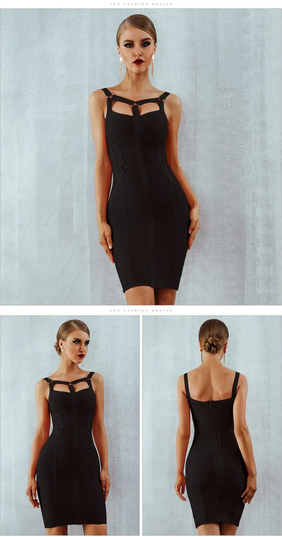 Adyce Women Bandage Dress Vestidos Verano 2019 New Arrival Pink Celebrity Party Dress Spaghetti Strap Hollow Out Runway Dresses 17
