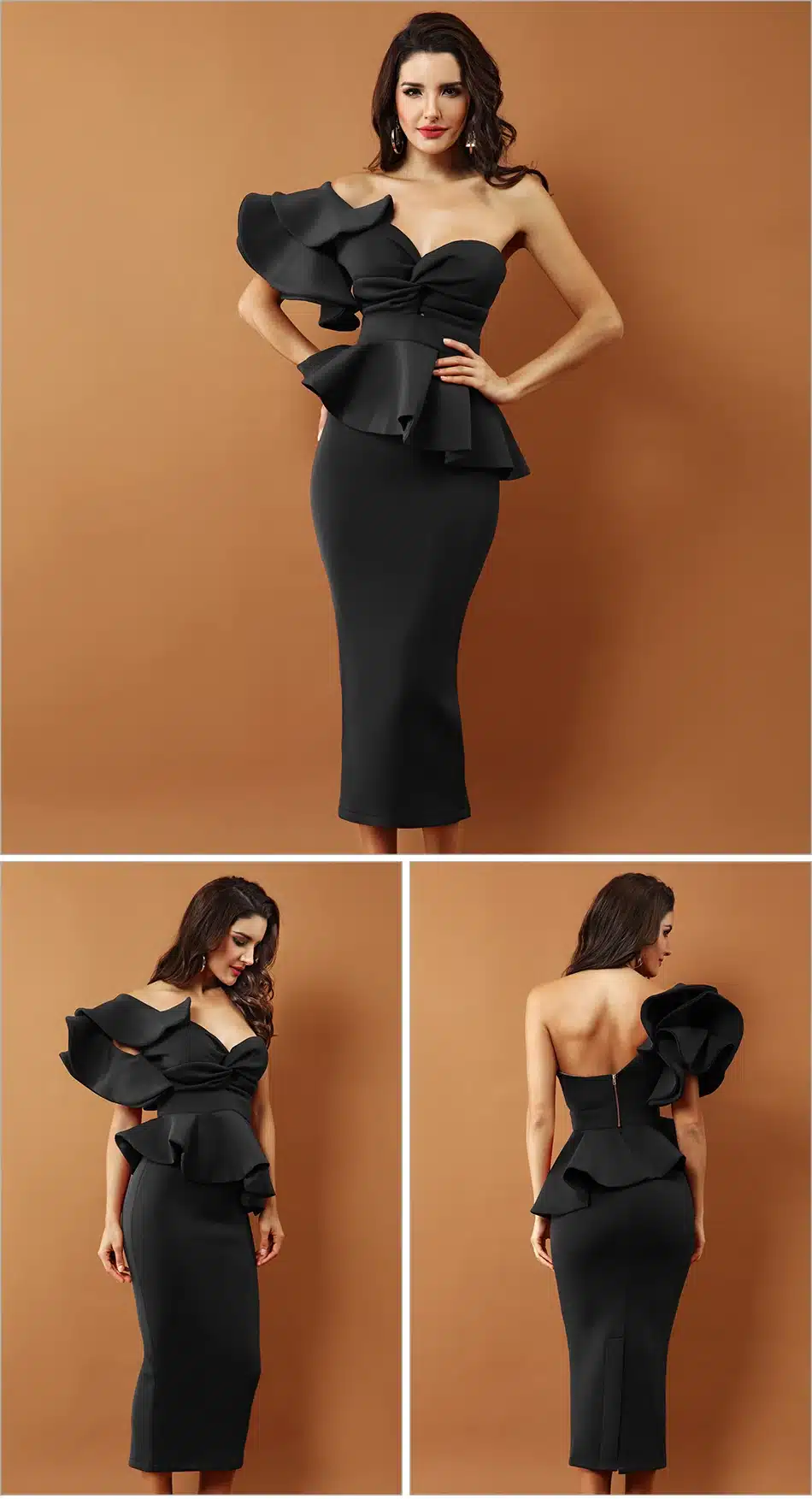 Adyce Celebrity Evening Party Dress Women 2019 Sexy Bodycon Sets One Shoulder Ruffles Short Sleeve Strapless Club Dress Vestidos 16