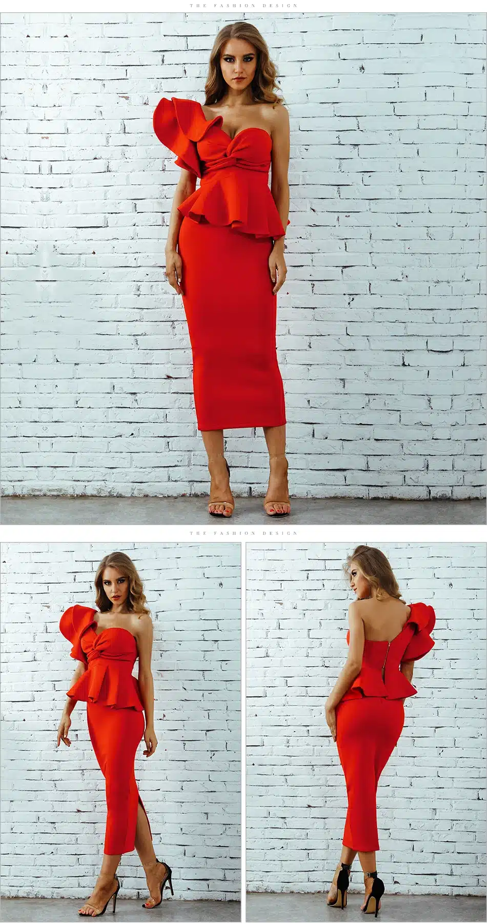 Adyce Celebrity Evening Party Dress Women 2019 Sexy Bodycon Sets One Shoulder Ruffles Short Sleeve Strapless Club Dress Vestidos 17