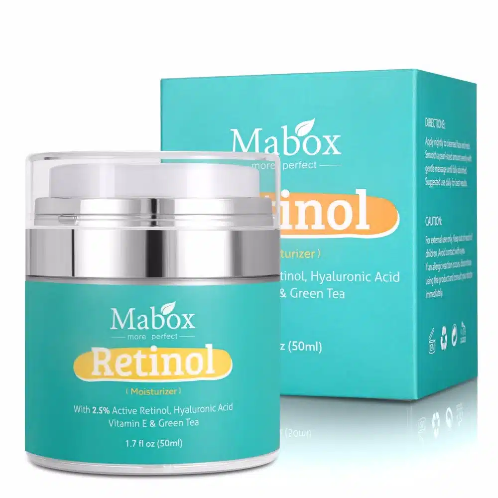 Mabox Retinol Moisturizer Face Cream Vitamin E Collagen Retin Anti Aging Wrinkles Acne Hyaluronic Acid Anti-aging Serum 15