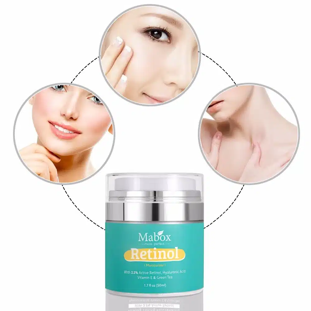 Mabox Retinol Moisturizer Face Cream Vitamin E Collagen Retin Anti Aging Wrinkles Acne Hyaluronic Acid Anti-aging Serum 17