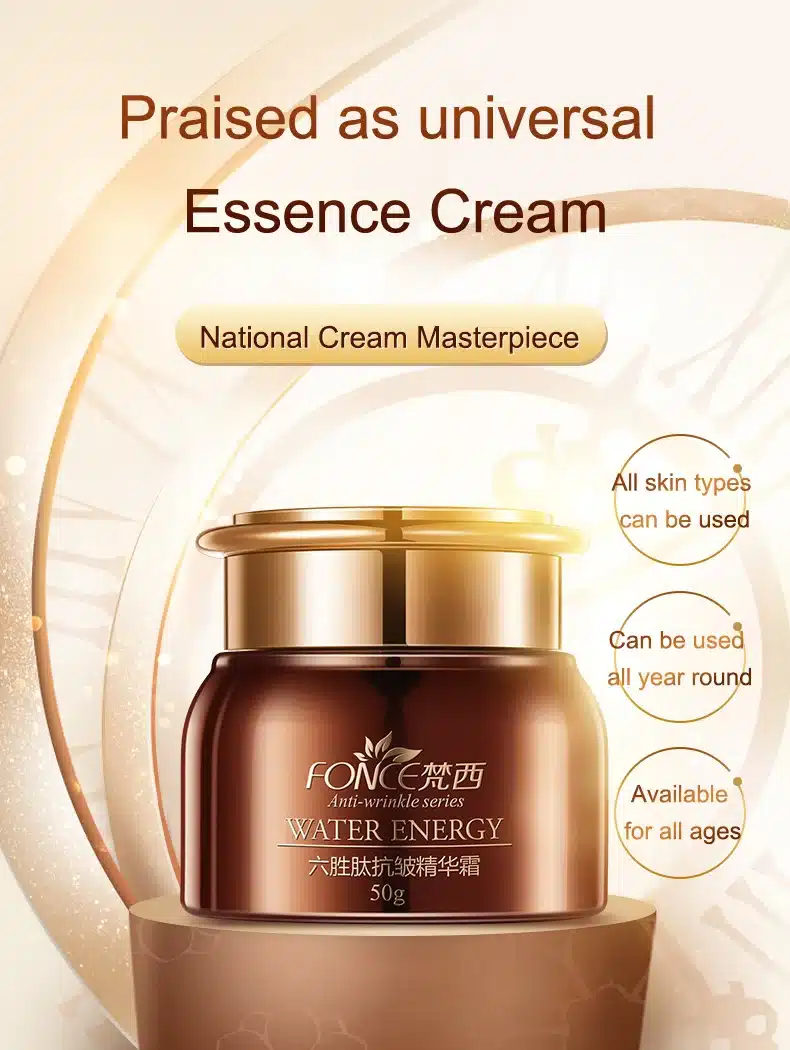 Fonce Korea Anti Aging Wrinkle Remover Face Cream Dry Skin Hydrating Facial Lifting Firming Day Night Cream Peptide Serum 50g 9