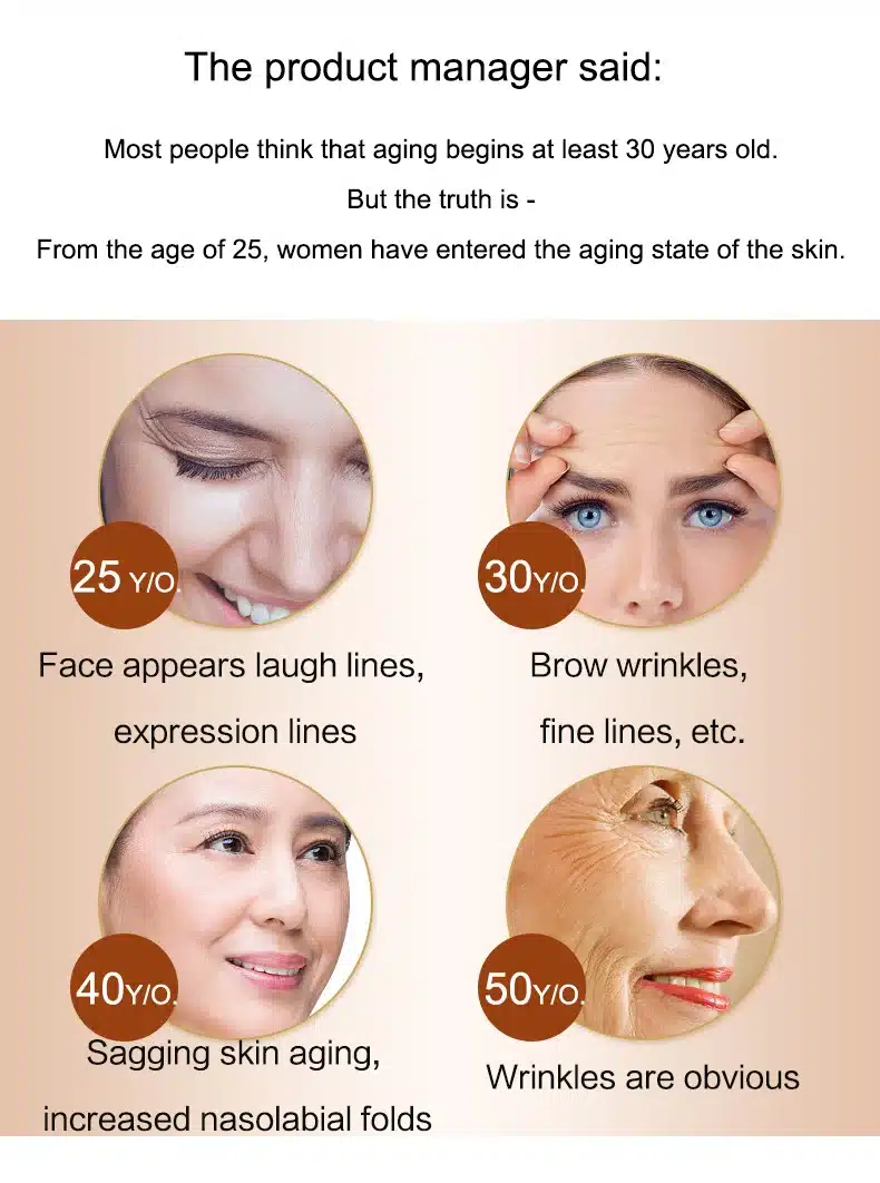Fonce Korea Anti Aging Wrinkle Remover Face Cream Dry Skin Hydrating Facial Lifting Firming Day Night Cream Peptide Serum 50g 10