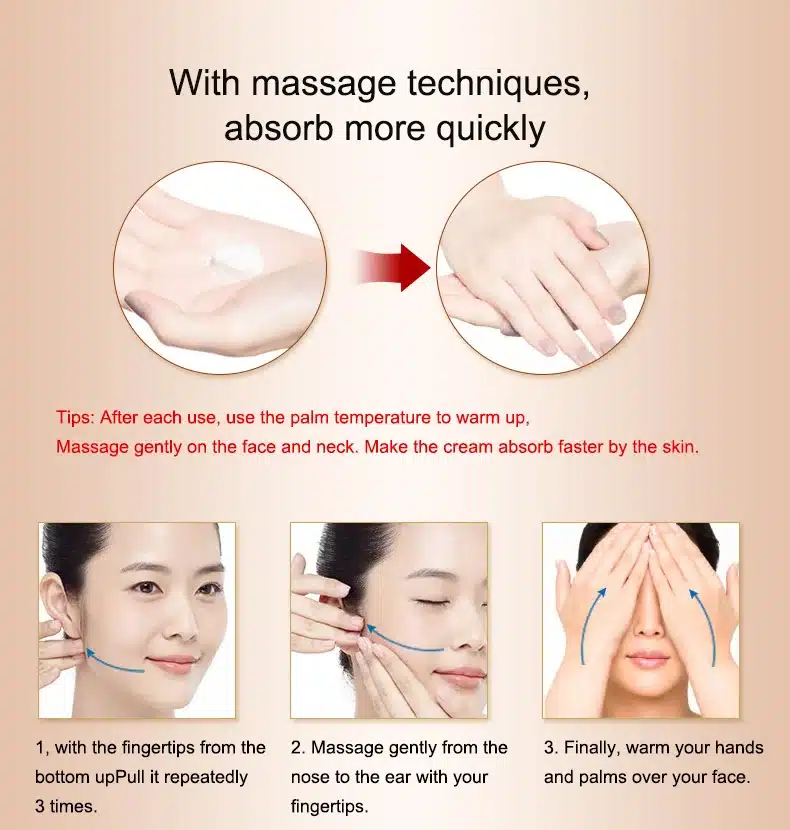 Fonce Korea Anti Aging Wrinkle Remover Face Cream Dry Skin Hydrating Facial Lifting Firming Day Night Cream Peptide Serum 50g 21