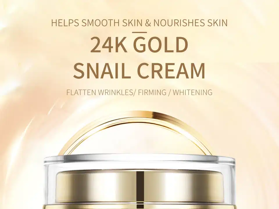24k Gold Essence Snail Cream Anti Aging Anti Wrinkle Face Cream Repair Firming Skin Hyaluronic Acid Moisturizing Whitening Cream 11