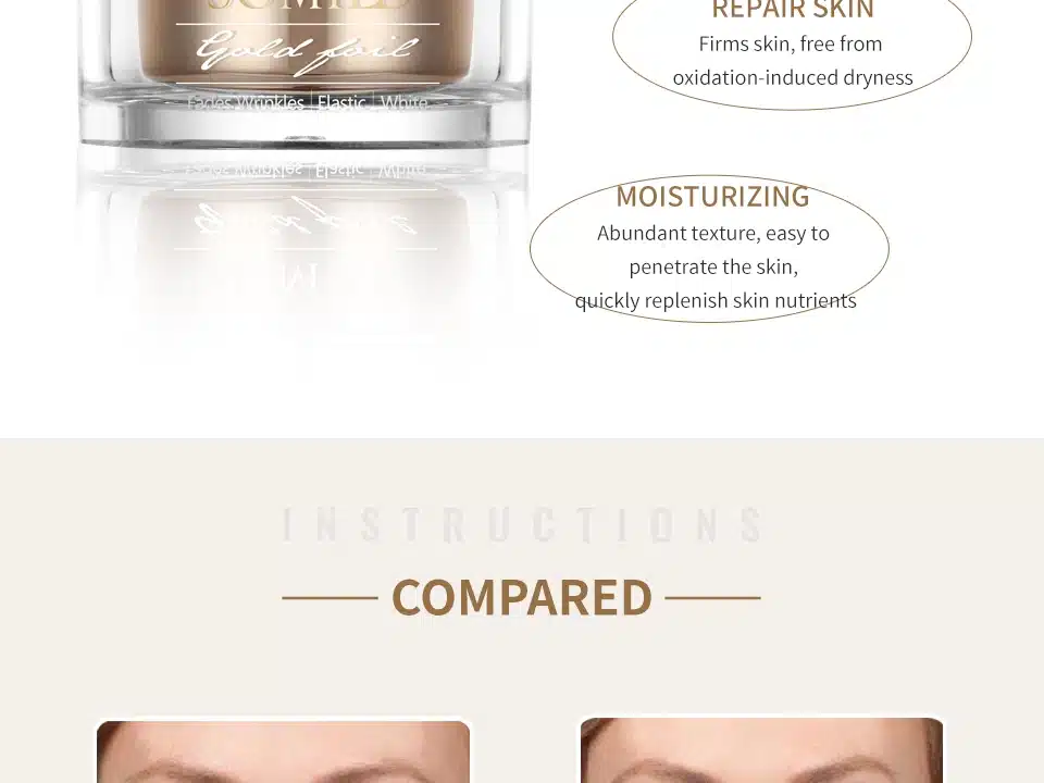 24k Gold Essence Snail Cream Anti Aging Anti Wrinkle Face Cream Repair Firming Skin Hyaluronic Acid Moisturizing Whitening Cream 16