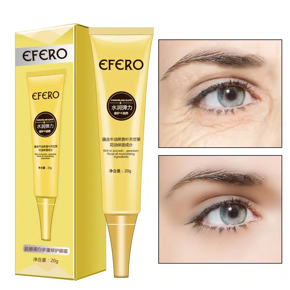 EFERO Moisturizing Eye Cream Collagen Deep Repair Dark Circle Eye Essence Cream Anti Aging Wrinkle Cream for Eye Care Nourishing 15