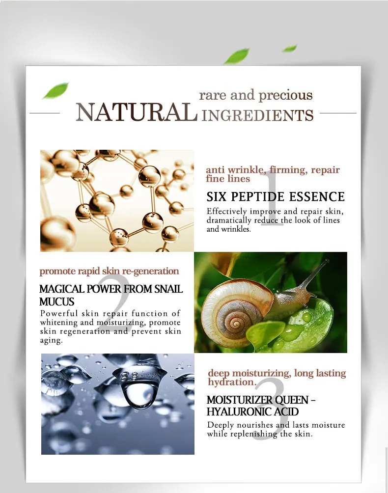 ARTISCARE Snail Repair Facial Cream Aging Aniti Oil-Control Face Cream Anti Wrinkle Shrink Pores Moisturizing Lifting Skin Care 17