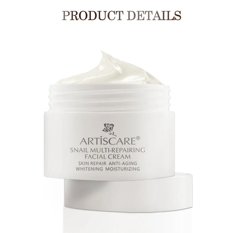 ARTISCARE Snail Repair Facial Cream Aging Aniti Oil-Control Face Cream Anti Wrinkle Shrink Pores Moisturizing Lifting Skin Care 23