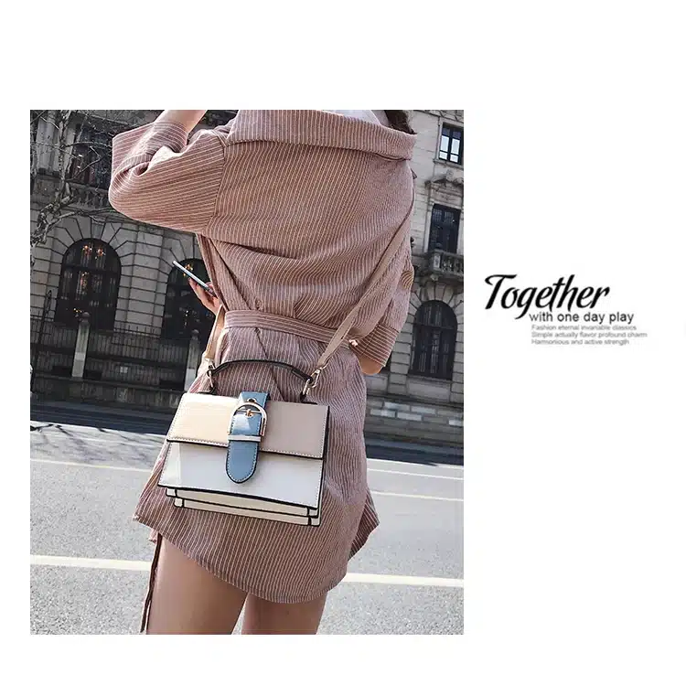 Women's Designer Handbag 2019 Fashion New High quality PU Leather Women bag Contrast Lady Tote Shoulder Messenger Bag Crossbody 14