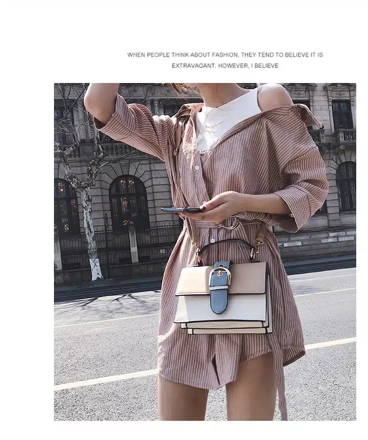 Women's Designer Handbag 2019 Fashion New High quality PU Leather Women bag Contrast Lady Tote Shoulder Messenger Bag Crossbody 18